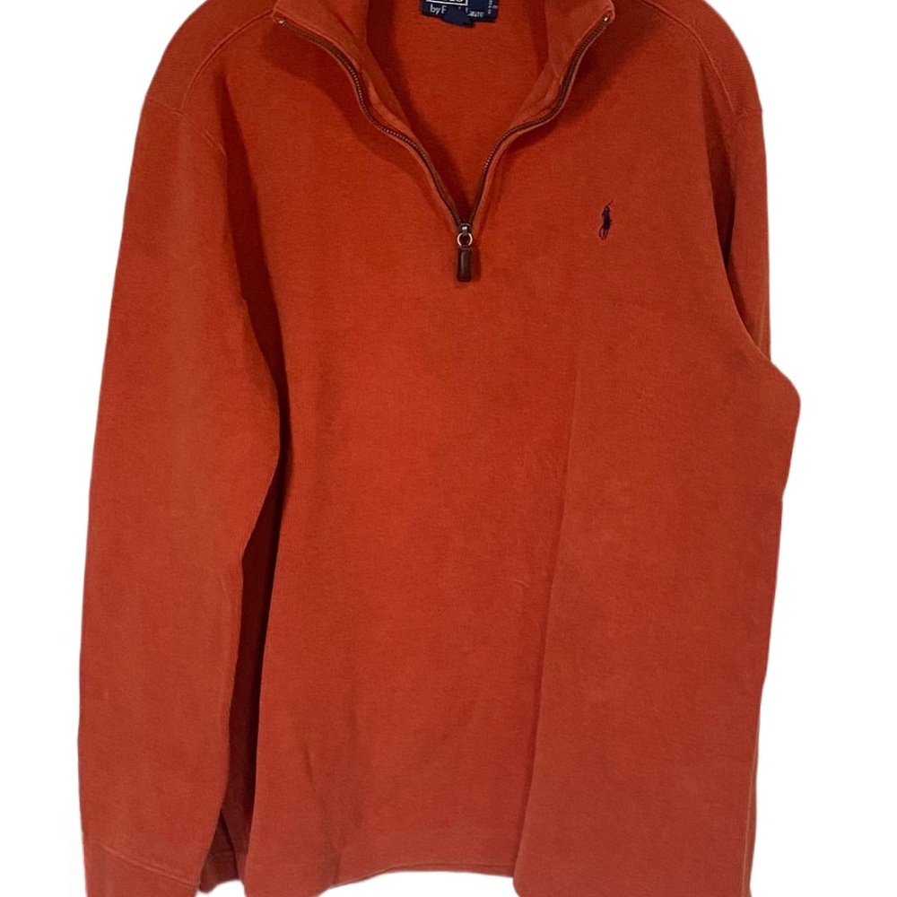 Polo Ralph Lauren 100% Cotton Mockneck Quarter-Zip Pullover Medium